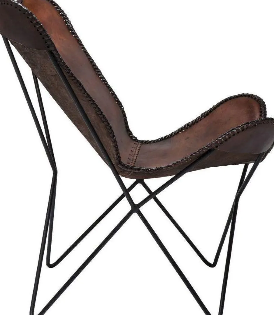 Outlet Fauteuil Butterfly Bruin Econo Kasten|Fauteuils