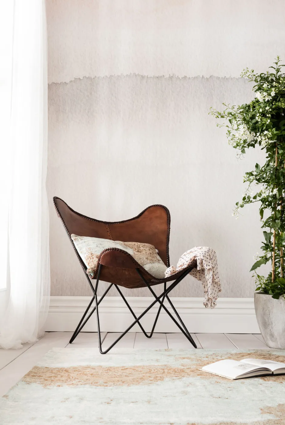 Outlet Fauteuil Butterfly Bruin Econo Kasten|Fauteuils