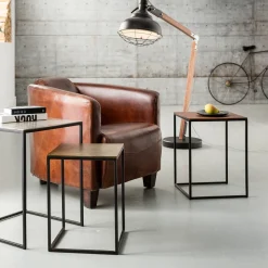 New Fauteuil Cigar Lounge Bruin Kasten|Fauteuils