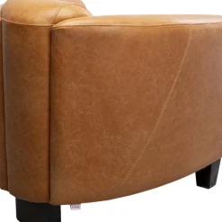 Best Fauteuil Cigar Lounge Smart Leather Light Brown Fauteuils