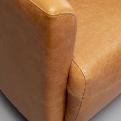 Best Fauteuil Cigar Lounge Smart Leather Light Brown Fauteuils