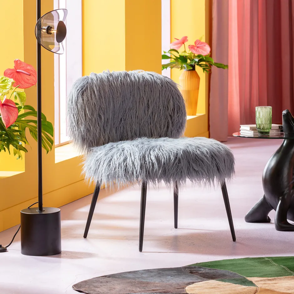 Clearance Fauteuil Hairy Blue Fauteuils|Tuinmeubelen