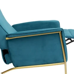 Shop Fauteuil Lazy Fluweel Blauw Kasten|Fauteuils