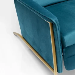Shop Fauteuil Lazy Fluweel Blauw Kasten|Fauteuils
