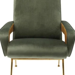 Sale Fauteuil Luna Hoog Groen Kasten|Fauteuils
