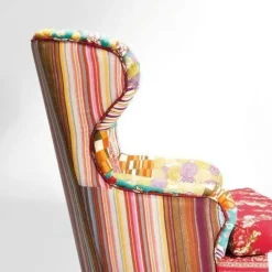 New Fauteuil Patchwork Rood Kasten|Fauteuils