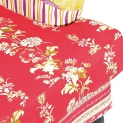 New Fauteuil Patchwork Rood Kasten|Fauteuils