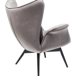 Hot Fauteuil Tudor Fluweel Zilvergrijs Kasten|Fauteuils