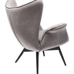 Hot Fauteuil Tudor Fluweel Zilvergrijs Kasten|Fauteuils