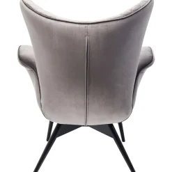 Hot Fauteuil Tudor Fluweel Zilvergrijs Kasten|Fauteuils