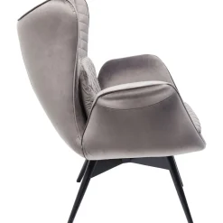 Hot Fauteuil Tudor Fluweel Zilvergrijs Kasten|Fauteuils