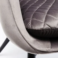 Hot Fauteuil Tudor Fluweel Zilvergrijs Kasten|Fauteuils