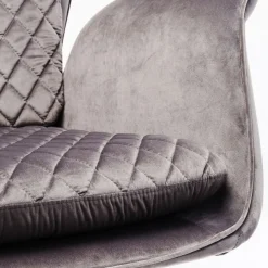 Hot Fauteuil Tudor Fluweel Zilvergrijs Kasten|Fauteuils