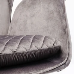 Hot Fauteuil Tudor Fluweel Zilvergrijs Kasten|Fauteuils