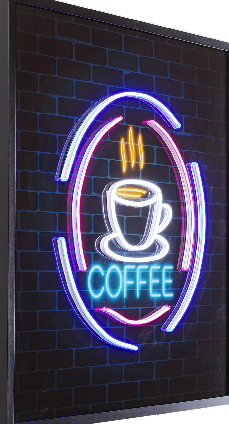 Online Glas Schilderij Coffee LED 80x80cm Wanddecoratie|Kasten