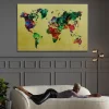 Sale Glas Schilderij Metallic Colourful Map 150x100cm Wanddecoratie|Kasten