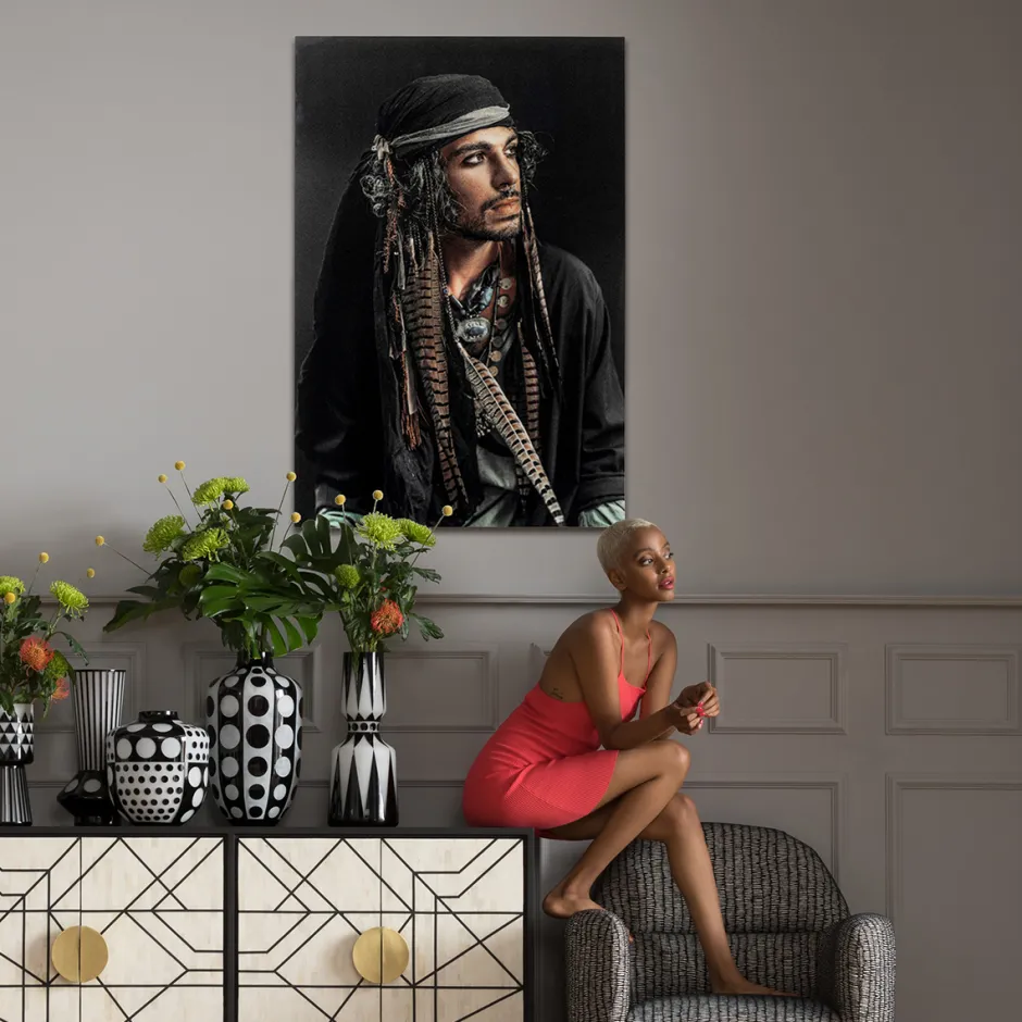 Cheap Glas Schilderij Pirate 80x120cm Wanddecoratie|Tuinmeubelen