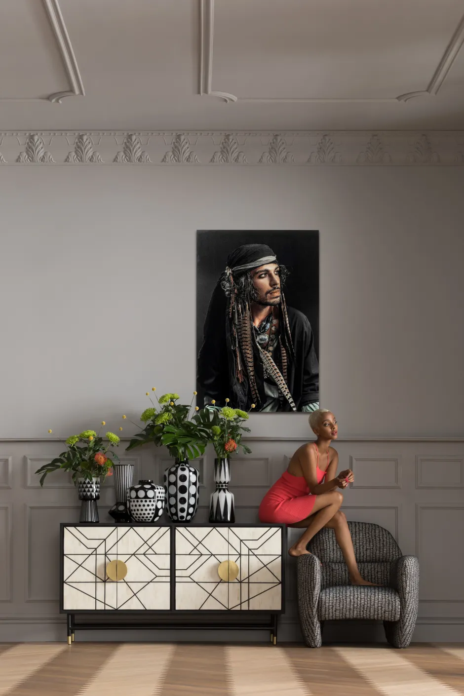 Cheap Glas Schilderij Pirate 80x120cm Wanddecoratie|Tuinmeubelen