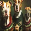 Store Glasschilderij Dog Family 110x90cm Wanddecoratie|Kasten