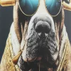 Discount Glasschilderij Fashion Dog 60x80cm Wanddecoratie|Tuinmeubelen