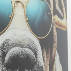 Discount Glasschilderij Fashion Dog 60x80cm Wanddecoratie|Tuinmeubelen