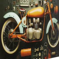 Fashion Glasschilderij Garage Motorbike 60x80cm Wanddecoratie|Kasten