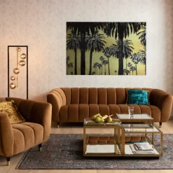 Cheap Glasschilderij Metallic Palms 180x120cm Wanddecoratie|Kasten