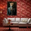 Hot Glasschilderij Mister Leo 100x150cm Wanddecoratie|Tuinmeubelen