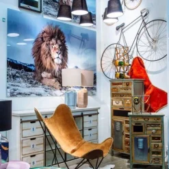Hot Glasschilderij Proud Lion 180x120cm Wanddecoratie|Kasten