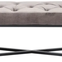 Sale Halbank Crossover Grijs Zwart 150x40cm Kasten|Tuinmeubelen