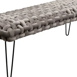 Outlet Halbank Weave Grijs 128cm Kasten|Tuinmeubelen