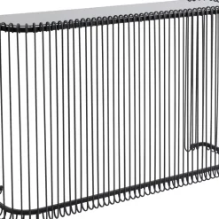 New Haltafel Wire Glass Marble Black 142x89cm Lage Kasten & Dressoirs