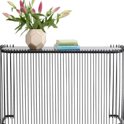 New Haltafel Wire Glass Marble Black 142x89cm Lage Kasten & Dressoirs