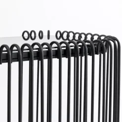 New Haltafel Wire Glass Marble Black 142x89cm Lage Kasten & Dressoirs