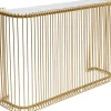 Store Haltafel Wire Glass Marble Gold 142x89cm Lage Kasten & Dressoirs