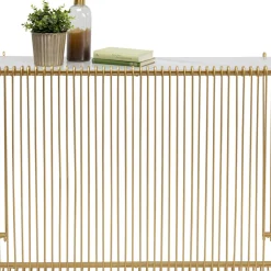 Store Haltafel Wire Glass Marble Gold 142x89cm Lage Kasten & Dressoirs