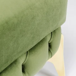 Flash Sale Hocker Belissima Velvet Green 80cm Poefs & Krukken|Tuinmeubelen