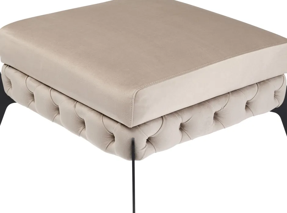 Cheap Hocker Bellissima Velvet Taupe 80cm Poefs & Krukken|Tuinmeubelen