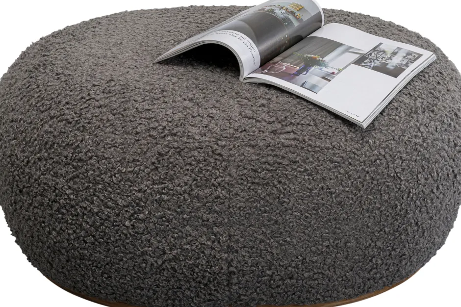 Discount Hocker Pebble Boucle Grey 81cm Kasten|Tuinmeubelen