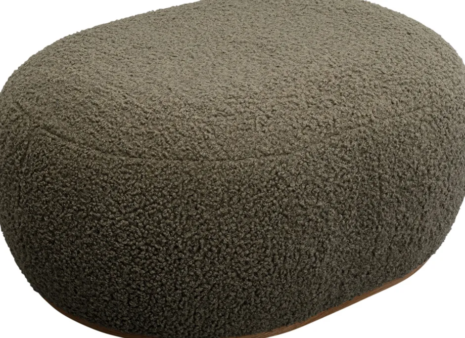 Store Hocker Pebble Boucle Olive 81cm Kasten|Banken