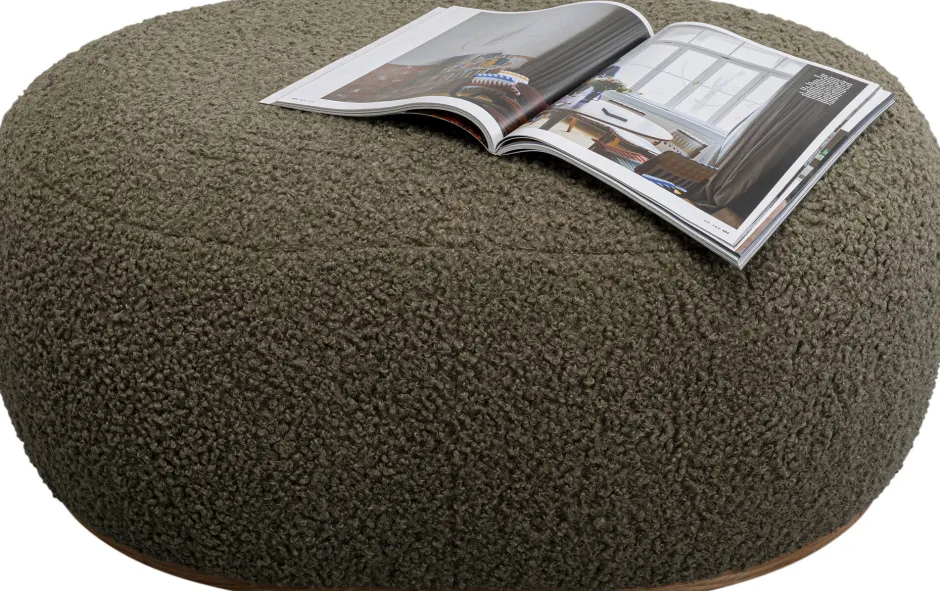 Store Hocker Pebble Boucle Olive 81cm Kasten|Banken