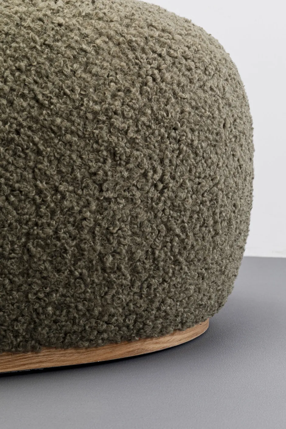 Store Hocker Pebble Boucle Olive 81cm Kasten|Banken