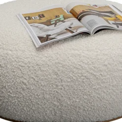 Online Hocker Pebble Boucle White 81cm Kasten|Tuinmeubelen