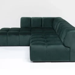 Best Hoekbank Belami Fluweel Donkergroen Links 265cm Kasten|Tuinmeubelen