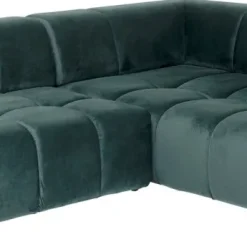 Best Sale Hoekbank Belami Fluweel Donkergroen Rechts 265cm Kasten|Tuinmeubelen
