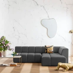 Store Hoekbank Belami Grijs Rechts Kasten|Banken