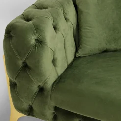 Shop Hoekbank Bellissima Velvet Green Right Kasten|Banken