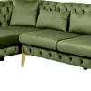 Hot Hoekbank Bellissima Velvet Green Left Kasten|Banken