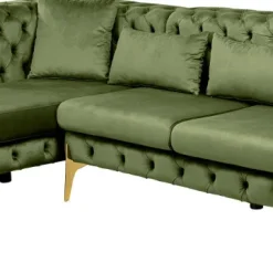 Hot Hoekbank Bellissima Velvet Green Left Kasten|Banken