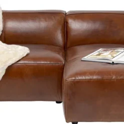 Shop Hoekbank Cubetto Leather Brown Kasten|Tuinmeubelen